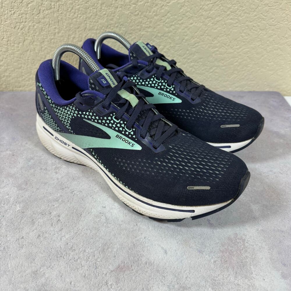 Brooks Ghost 14 Women's Size 10.5 US Navy Blue Running Sneaker Shoes Read Desc